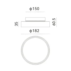 Molto Luce udendørs loftlampe Nona, Ø 18,2 cm, antracit