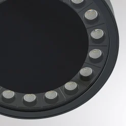 Molto Luce udendørs loftlampe Nona, Ø 18,2 cm, antracit