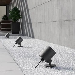 Molto Luce udendørs spotlampe Foris Round F, antracit