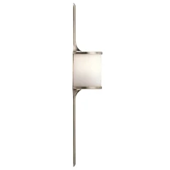 Mona LED-væglampe, IP44, højde 55,9 cm, fortinnet