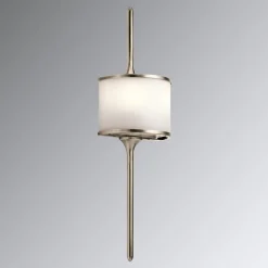 Mona LED-væglampe, IP44, højde 55,9 cm, fortinnet