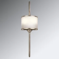 Mona LED-væglampe, IP44, højde 55,9 cm, fortinnet