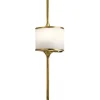 Mona LED-væglampe IP44 højde 55,9cm natur messing