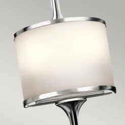 Mona LED-væglampe IP44 højde 55,9cm, poleret krom