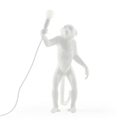 Monkey Lamp deko LED-bordlampe, hvid, stående