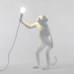 Monkey Lamp deko LED-bordlampe, hvid, stående