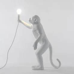 Monkey Lamp deko LED-bordlampe, hvid, stående