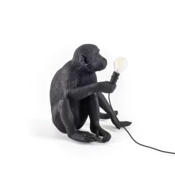Monkey Lamp deko LED-terrasselampe, siddende, sort