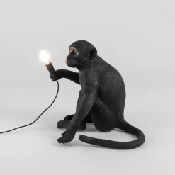 Monkey Lamp deko LED-terrasselampe, siddende, sort