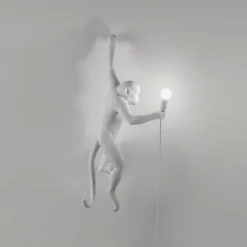 Monkey Lamp deko LED-væglampe, hvid, venstre
