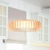 Monte LED hængelampe, Ø 60 cm, lyst træ, træ, CCT
