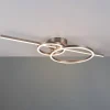 Montilla LED-loftlampe 3 lyskilder fjernbet nikkel