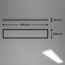 Move LED-panel, sensor, 98 x 20 cm, IP44, plast, hvid