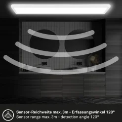 Move LED-panel, sensor, 98 x 20 cm, IP44, plast, hvid