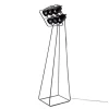 Multilamp gulvlampe, 6 lyskilder, sort