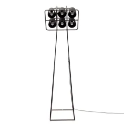 Multilamp gulvlampe, 6 lyskilder, sort