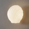 Mydi væglampe af glas, hvid satineret