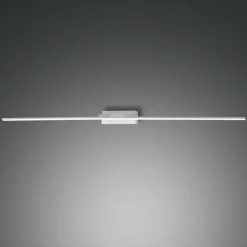 Nala LED-spejllampe, hvid, bredde 110 cm, metal