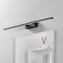 Nala LED-væglampe, sort, bredde 75 cm