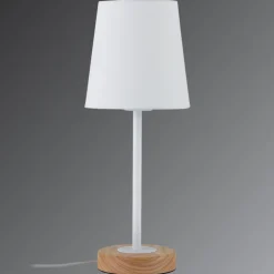 Naturligt designet tekstil bordlampe Stellan