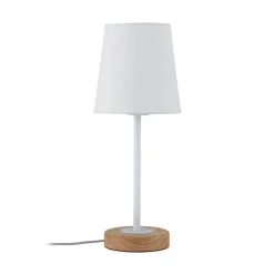 Naturligt designet tekstil bordlampe Stellan