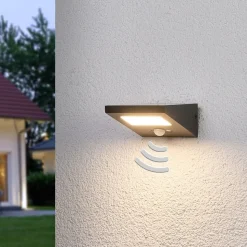 Nedadstrålende solcelle udendørs væglampe Felin