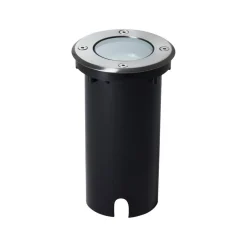 Nedgravningslampe Itch, Ø 11 cm, stål, metal