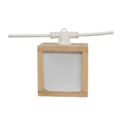 Newgarden LED-solcellelyskæde Vega, bambus, IP44