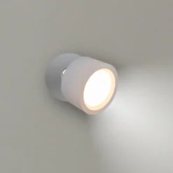 Newgarden LED-væglampe Roll 8, hvid, drejelig