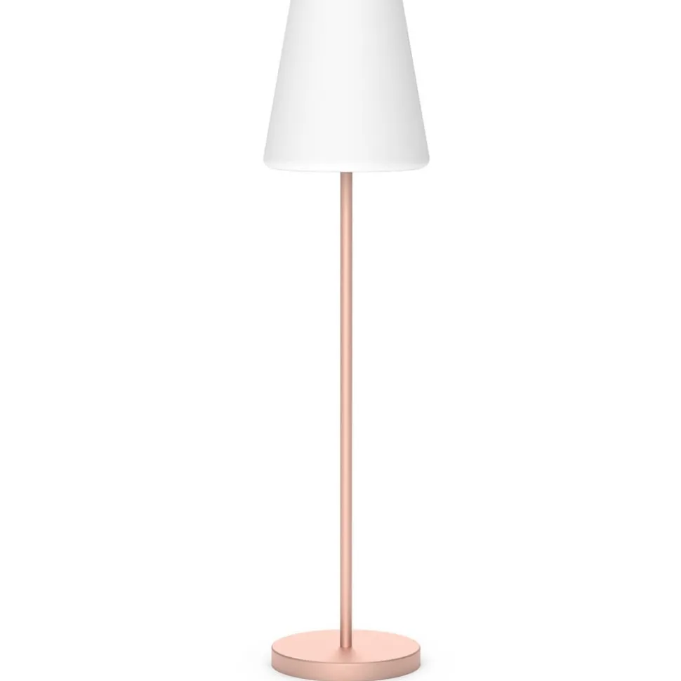 Newgarden Lola Slim 180 gulvlampe med solceller i rosaguld