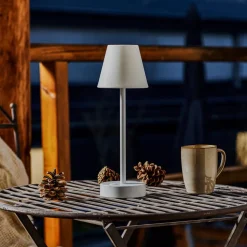 Newgarden Lola Slim LED-bordlampe, batteri, hvid