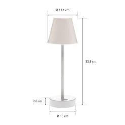 Newgarden Lola Slim LED-bordlampe, batteri, hvid