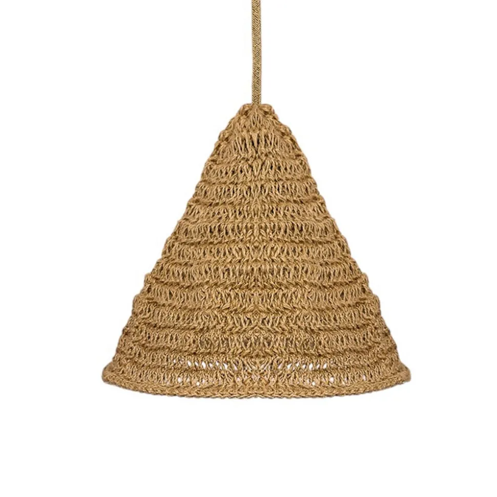 Newgarden pendellampe Maro, natur, tang, Ø 30 cm, IP44