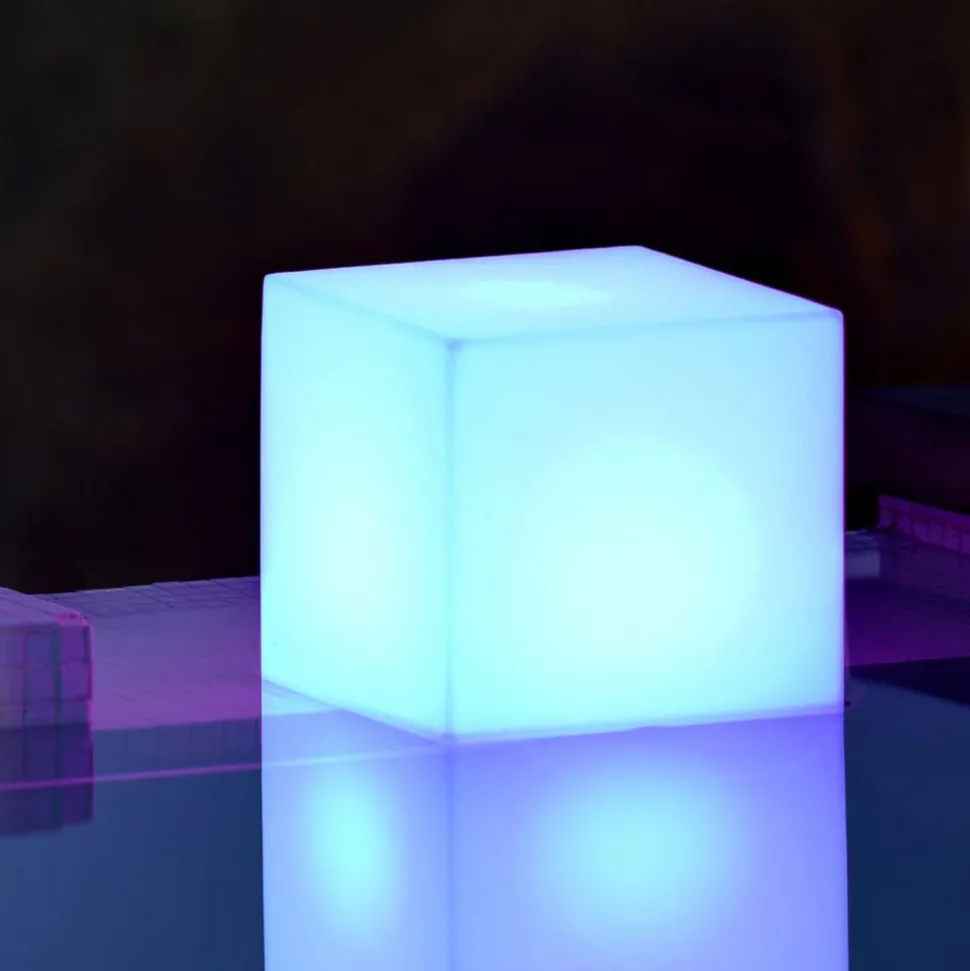 Newgarden solcellelampe Cuby cube, højde 32 cm