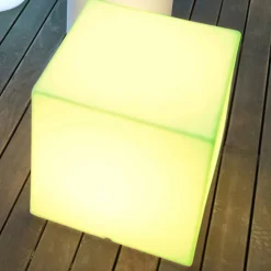 Newgarden solcellelampe Cuby cube, højde 53 cm
