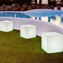 Newgarden solcellelampe Cuby cube, højde 43 cm