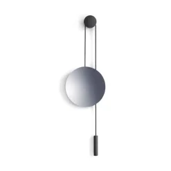 New Works spejl Rise and Shine, sort, Ø 45 cm, glas