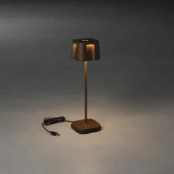 Nice LED-dekorationslampe, USB-ladeport, rust