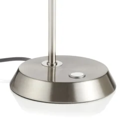 Nikkelfarvet LED bordlampe Narcos