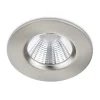 Nikkelfarvet LED-indbygningsspot Zagros, IP65