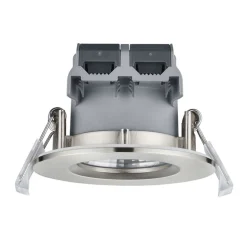Nikkelfarvet LED-indbygningsspot Zagros, IP65