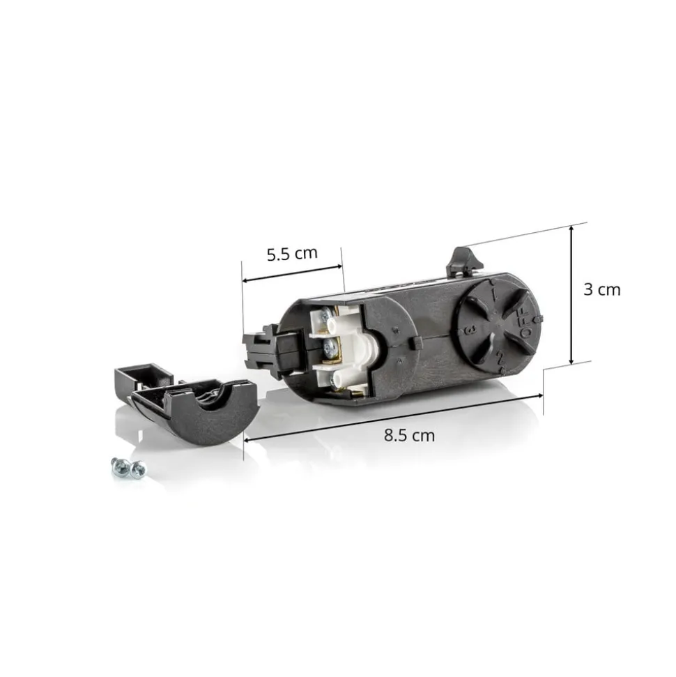Noa 3-faset multiadapter, bærestyrke 10 kg, sort