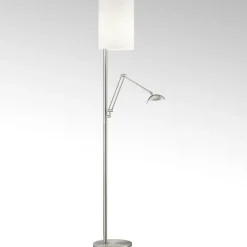 Nola LED-gulvlampe mat nikkel