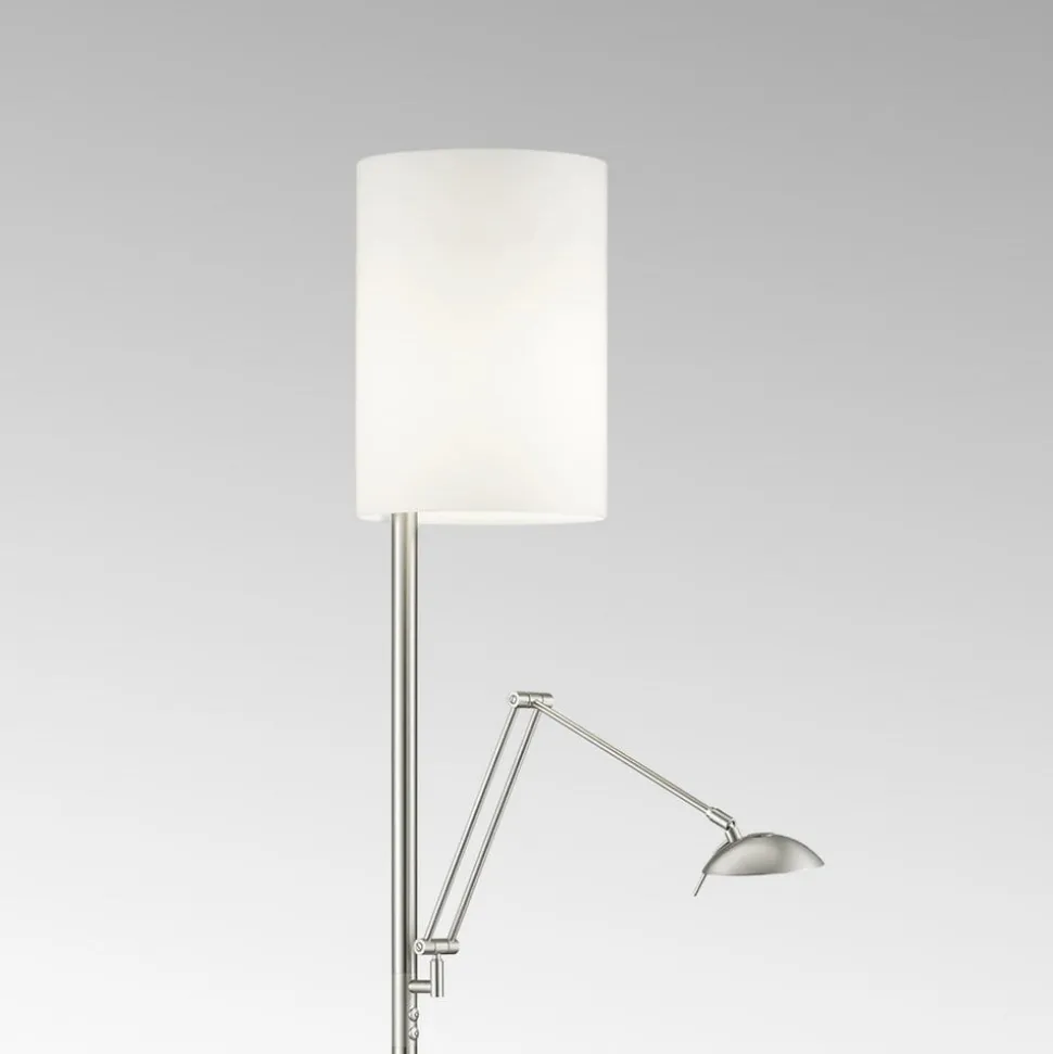 Nola LED-gulvlampe mat nikkel