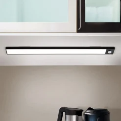Norman LED-underskabsbelysning, sort, genopladeligt batteri, sensor, USB