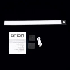 Norman LED-underskabsbelysning, sort, genopladeligt batteri, sensor, USB