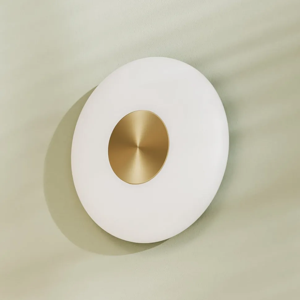 Northern LED-væglampe Glint, Ø 25 cm, glas, opal hvid