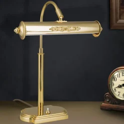Nostalgisk bordlampe Picture, forgyldt