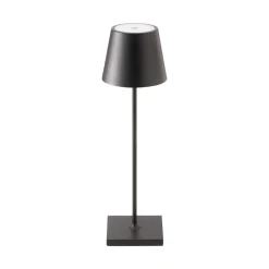 Nuindie LED genopladelig bordlampe, USB-C, sort, IP54, dæmpbar