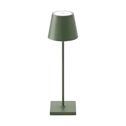Nuindie LED genopladelig bordlampe, USB-C, grangrøn, IP54, dæmpbar